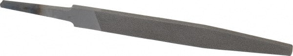 Value Collection - 4" Long, Smooth Cut, Flat American-Pattern File - Double Cut, 5/64" Overall Thickness, Tang - Exact Tooling