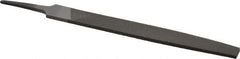 Value Collection - 6" Long, Bastard Cut, Flat American-Pattern File - Double Cut, 5/32" Overall Thickness, Tang - Exact Tooling