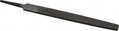 Value Collection - 6" Long, Second Cut, Flat American-Pattern File - Double Cut, 5/32" Overall Thickness, Tang - Exact Tooling