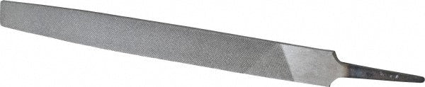 Value Collection - 8" Long, Bastard Cut, Flat American-Pattern File - Double Cut, 7/32" Overall Thickness, Tang - Exact Tooling