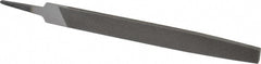 Value Collection - 8" Long, Second Cut, Flat American-Pattern File - Double Cut, 7/32" Overall Thickness, Tang - Exact Tooling