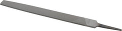 Value Collection - 10" Long, Second Cut, Flat American-Pattern File - Double Cut, 1/4" Overall Thickness, Tang - Exact Tooling