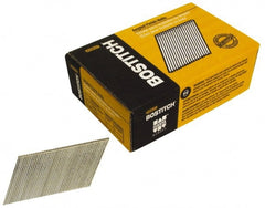 Stanley Bostitch - 15 Gauge 0.072" Shank Diam 2-1/4" Long Finishing Nails for Power Nailers - Steel, Galvanized Finish, Angled Stick Collation, Chisel Point - Exact Tooling