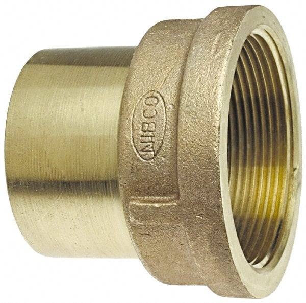 NIBCO - 2-1/2" Cast Copper Pipe Adapter - FTG x F, Pressure Fitting - Exact Tooling