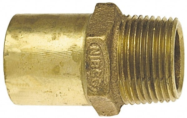 NIBCO - 1-1/4" Cast Copper Pipe Adapter - FTG x M, Pressure Fitting - Exact Tooling
