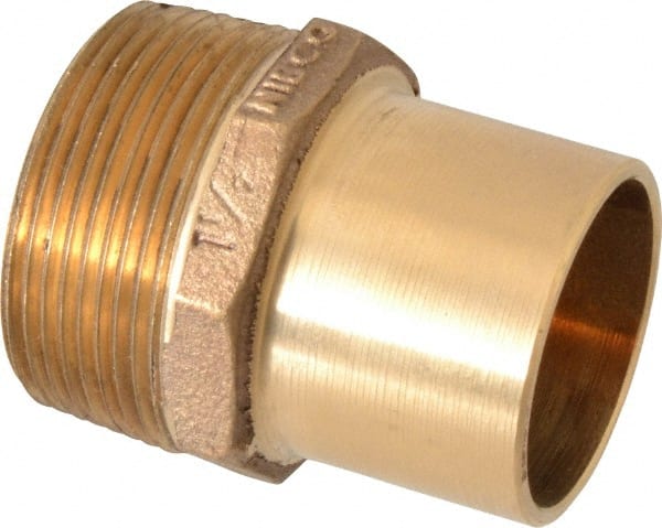 NIBCO - 1-1/2" Cast Copper Pipe Adapter - FTG x M, Pressure Fitting - Exact Tooling