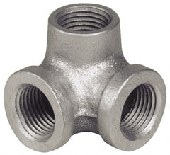 B&K Mueller - Class 150, 3/4" Galvanized Pipe Side Outlet Elbow - Threaded, Malleable Iron - Exact Tooling
