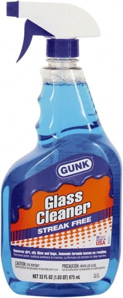 Gunk - Ammonium Hydroxide Glass Cleaner - 33 oz Spray Bottle - Exact Tooling