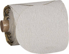 3M - 5" Diam, 100 Grit µ Aluminum Oxide Adhesive PSA Disc - Fine Grade, Red, Film Backing, Flexible, Use with Random Orbital Sanders - Exact Tooling