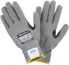 ATG - Size XL, ANSI Cut Lvl A4, Cut Resistant Gloves - Palm, Fingers & Knuckles Coated, Gray - Exact Tooling