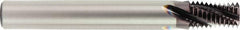 OSG - 1/16-27 NPT, 0.184" Cutting Diam, 3 Flute, Solid Carbide Helical Flute Thread Mill - Internal Thread, 0.426" LOC, 3" OAL, 1/4" Shank Diam - Exact Tooling