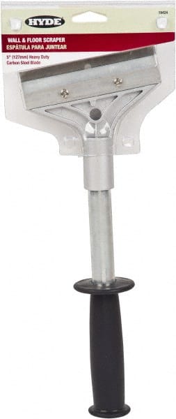 Hyde Tools - Stiff Carbon Steel Bent Scraper - 5" Blade Width - Exact Tooling
