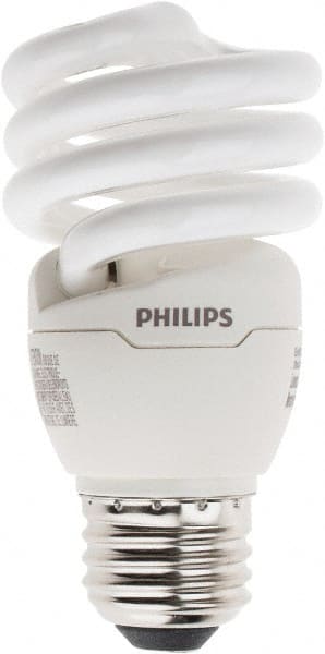 Philips - 13 Watt Fluorescent Residential/Office Medium Screw Lamp - 4,100°K Color Temp, 900 Lumens, 120 Volts, EL/mDT, 10,000 hr Avg Life - Exact Tooling