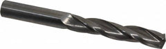 Accupro - 5/8" 150° Solid Carbide Jobber Drill - Bright Finish, Spiral Flute, 6" OAL, Standard Point - Exact Tooling