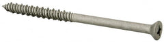 Elco - 1/4" Diam, 3-3/4" OAL, Phillips Drive, Concrete Screw & Masonry Fastener - Stainless Steel, StalGard Silver Finish, Includes #2 Drill Bit - Exact Tooling