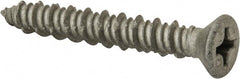Elco - 1/4" Diam, 1-3/4" OAL, Phillips Drive, Concrete Screw & Masonry Fastener - Stainless Steel, StalGard Silver Finish, Includes #2 Drill Bit - Exact Tooling