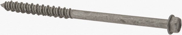 Elco - 1/4" Diam, 4" Length Under Head, Hex Drive, Concrete Screw & Masonry Fastener - Stainless Steel, StalGard Silver Finish, Includes 5/16" Drill Bit - Exact Tooling