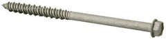 Elco - 1/4" Diam, 3-3/4" Length Under Head, Hex Drive, Concrete Screw & Masonry Fastener - Stainless Steel, StalGard Silver Finish, Includes 5/16" Drill Bit - Exact Tooling