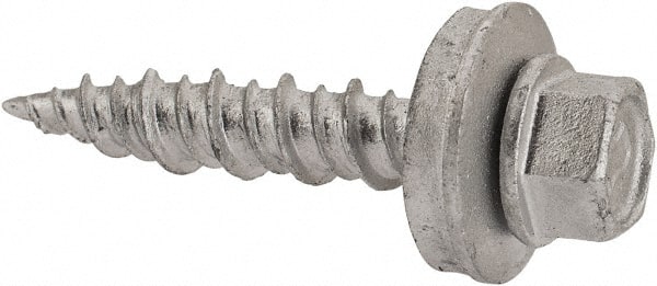 Elco - #10-15 Hex Washer Head Sheet Metal Screw - Steel, 1" Length Under Head, ASTM B117 - Exact Tooling