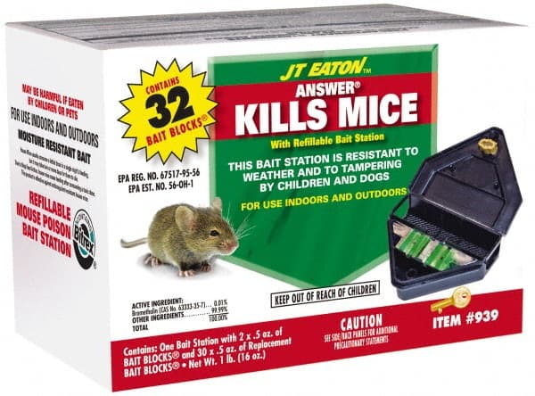 J.T. Eaton - 0.5 oz Plastic Bait Holder - Targets Mice - Exact Tooling