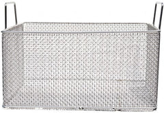 Marlin Steel Wire Products - 12" Deep, Rectangular Stainless Steel Mesh Basket - 1/4" Perforation, 18" Wide x 9" High - Exact Tooling
