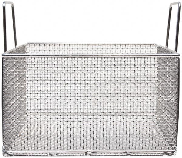 Marlin Steel Wire Products - 14" Deep, Square Stainless Steel Mesh Basket - 1/4" Perforation, 14" Wide x 8" High - Exact Tooling