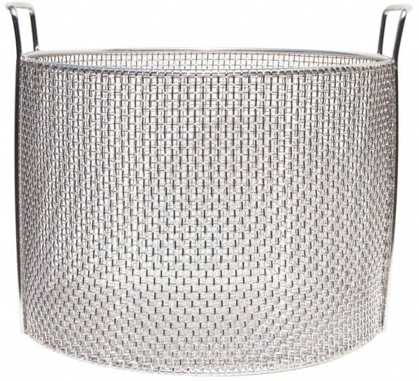 Marlin Steel Wire Products - Round Stainless Steel Mesh Basket - 1/4" Perforation, 14" Wide x 10" High - Exact Tooling