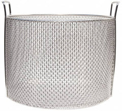 Marlin Steel Wire Products - Round Stainless Steel Mesh Basket - 1/4" Perforation, 14" Wide x 10" High - Exact Tooling
