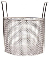 Marlin Steel Wire Products - Round Stainless Steel Mesh Basket - 1/4" Perforation, 10" Wide x 8" High - Exact Tooling