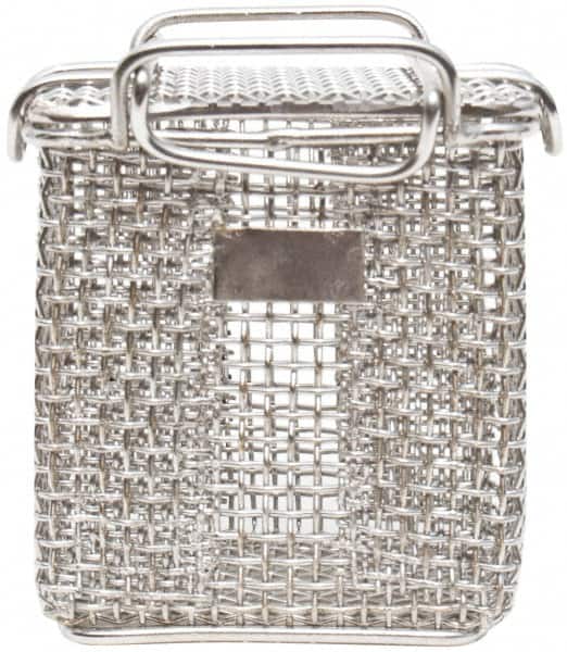 Marlin Steel Wire Products - 3-1/4" Deep, Rectangular Stainless Steel Mesh Basket - 5/32" Perforation, 3-3/8" Wide x 4" High - Exact Tooling