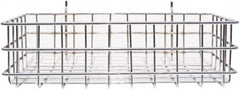Marlin Steel Wire Products - 8" Deep, Rectangular Steel Peg Board/Slatwall Basket - 1-3/8" Perforation, 14" Wide x 4" High - Exact Tooling