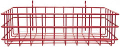 Marlin Steel Wire Products - 8" Deep, Rectangular Steel Peg Board/Slatwall Basket - 1-3/8" Perforation, 14" Wide x 4" High - Exact Tooling