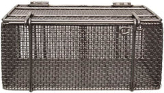 Marlin Steel Wire Products - 10" Deep, Rectangular Stainless Steel Mesh Basket - 1/4" Perforation, 14" Wide x 6" High - Exact Tooling