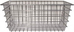 Marlin Steel Wire Products - 16" Deep, Rectangular Steel Wire Basket - 1-3/8" Perforation, 24" Wide x 10" High - Exact Tooling
