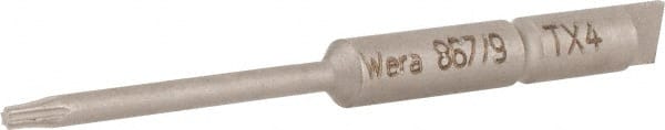 Wera - 4mm Drive, Torx Precision Screwdriver Bit - 1-3/4" OAL - Exact Tooling