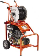 Ridgid - Gas Jet Battery Drain Cleaning Machine - For 2" to 10" Pipe, 3/8" x 300' Cable - Exact Tooling