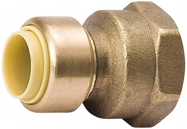 Value Collection - 1/2 x 3/4" Tube OD, 7/8 Standard Lead Free Brass Push-to-Connect Tube Union - Tube to Tube Connection, 200 Max psi, EPDM O-Ring - Exact Tooling