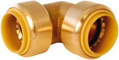 Value Collection - 3/4" Tube OD, 7/8 Standard Lead Free Brass Push-to-Connect Tube Union Elbow - Tube to Tube Connection, 200 Max psi, EPDM O-Ring - Exact Tooling