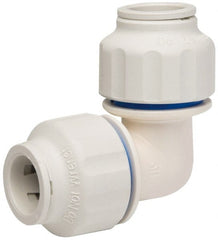 Value Collection - 1/2" OD, Polysulfone Push-to-Connect Union Elbow - 250 Max psi, White - Exact Tooling