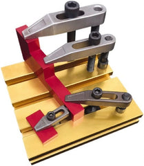 Mitee-Bite - M20 Stud, Stainless Steel, Plain Strap Clamp - 22mm Travel, 3.63" OAL x 0.89" Wide x 0.43" High, Tapered Nose - Exact Tooling