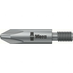 Wera - #2 Phillips Screwdriver Bit - M5 Drive, 1-1/4" OAL - Exact Tooling