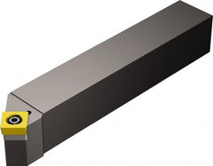 Sandvik Coromant - SSDCR/L, Right Hand Cut, 45° Lead Angle, 20mm Shank Height x 20mm Shank Width, Neutral Rake Indexable Turning Toolholder - 125.02mm OAL, SCMT 12 04 08, SCMT 432 Insert Compatibility, Series CoroTurn 107 - Exact Tooling