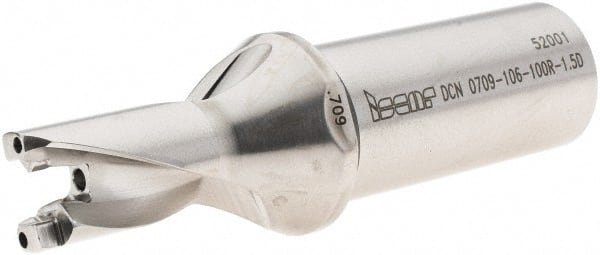 Iscar - 0.709" to 0.744" Diam, 1.5xD, 1.06" Max Depth, 1" Shank Diam, 4.39" OAL, Replaceable-Tip Drill - FCP, ICK, ICK-2M, ICM, ICN, ICP, iCP-2M Insert, 18 Seat Size, 70794714 Toolholder, Series SumoCham - Exact Tooling