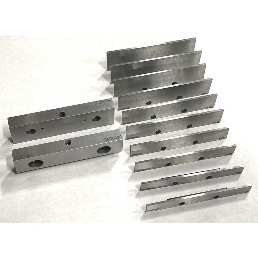 TE-CO - Vise Jaw Sets; Jaw Width (mm): 152.4 ; Jaw Width (Inch): 6 ; Jaw Width (Decimal Inch): 6 ; Set Type: Component Kit ; Material: Steel ; Vise Compatibility: 6" Vises - Exact Tooling