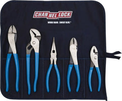 Channellock - 5 Piece Plier Set - Comes in Tool Roll - Exact Tooling