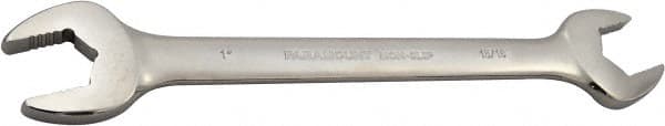 Paramount - 15/16" x 1" Standard Open End Wrench - 11-17/32" OAL, Double End, Full Polish Finish, 15° Head Angle - Exact Tooling