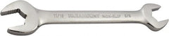 Paramount - 5/8" x 11/16" Standard Open End Wrench - 7-9/32" OAL, Double End, Full Polish Finish, 15° Head Angle - Exact Tooling