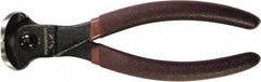 Paramount - 7" OAL, 11 AWG Capacity, End Cutting Pliers - 11/32" Jaw Length x 1-5/8" Jaw Width, Plastic Dipped Handle - Exact Tooling