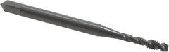 OSG - #4-40 UNC 2 Flute Modified Bottoming Spiral Flute Tap - Vanadium High Speed Steel, Oxide Finish, 1-7/8" OAL, Right Hand Flute, Right Hand Thread, H6, Series 303 - Exact Tooling