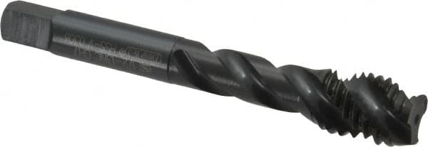 OSG - 1/2-13 UNC 3 Flute 2B Modified Bottoming Spiral Flute Tap - Vanadium High Speed Steel, Oxide Finish, 3-3/8" OAL, Right Hand Flute, Right Hand Thread, H7, Series 303 - Exact Tooling